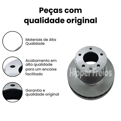 Disco Freio Diant Ventilado Mercedes Sprinter 310 310D 311 3 - Imagem 3