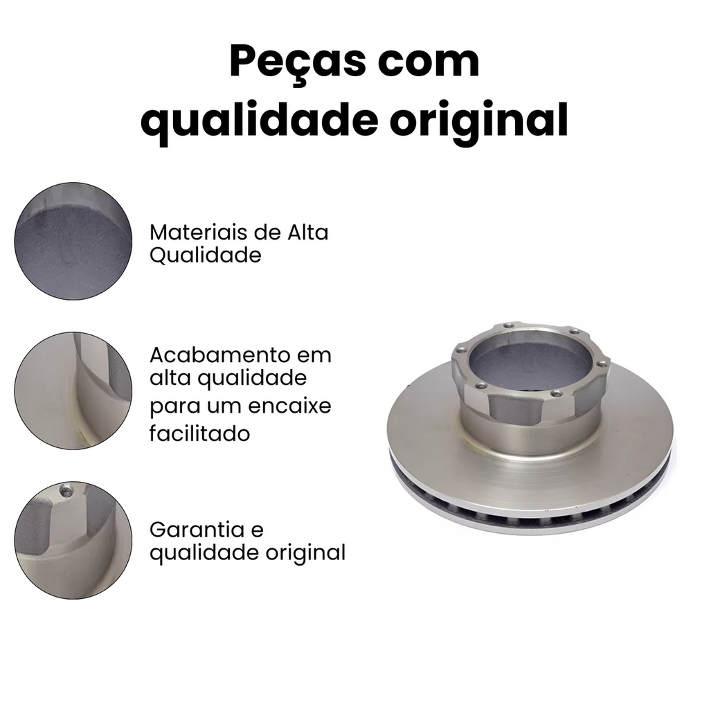 DISCO DE FREIO DIANTEIRO SÓLIDO MERCEDES BENZ HF472 - Imagem 3