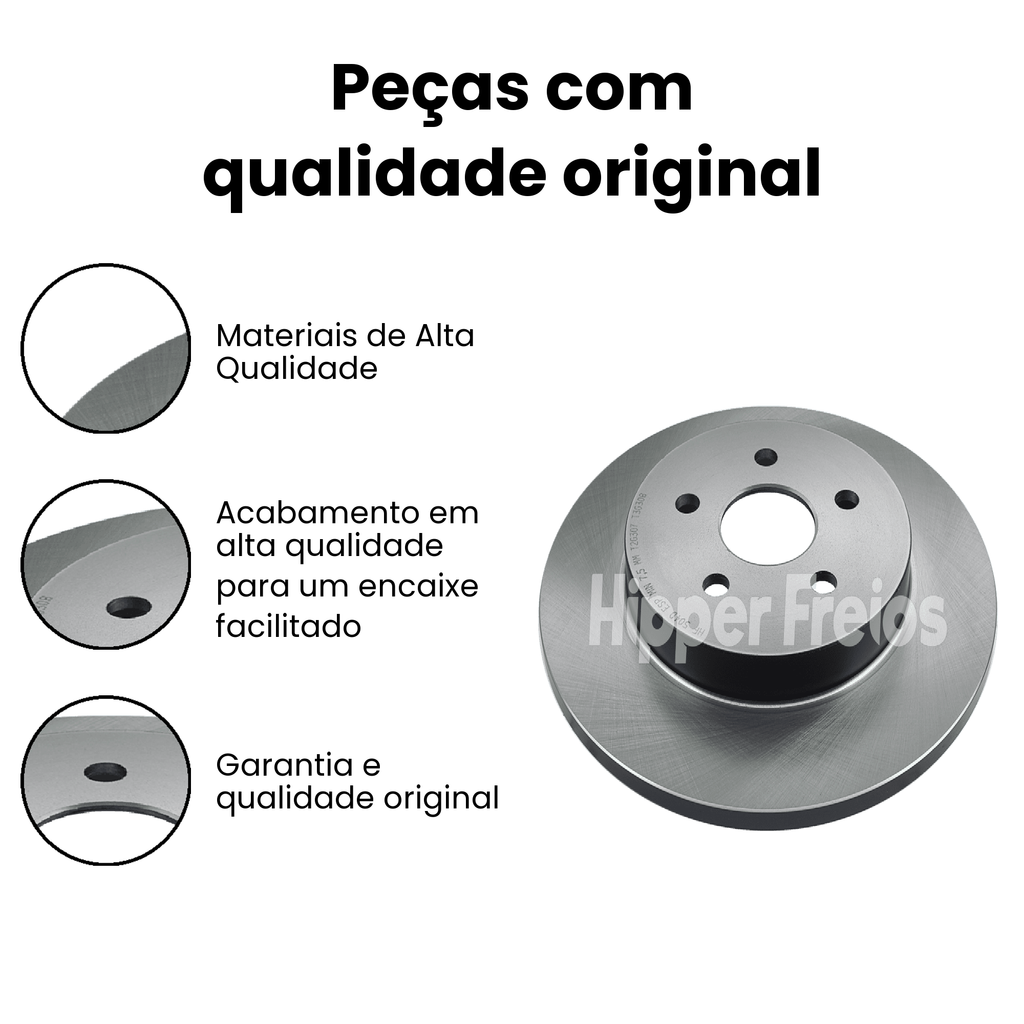 Par Disco Freio Tras Sólido Toyota Corolla 1.6 1.8 2.0 16V 1993 - Imagem 3