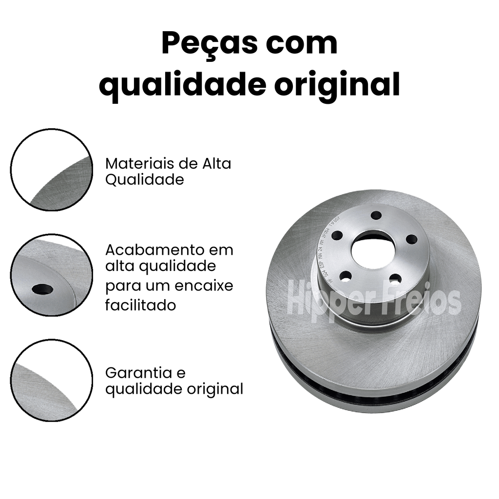 Par Disco Freio Diant. Ventilado Toyota Corolla 1993 a 2024 Híbr - Imagem 3