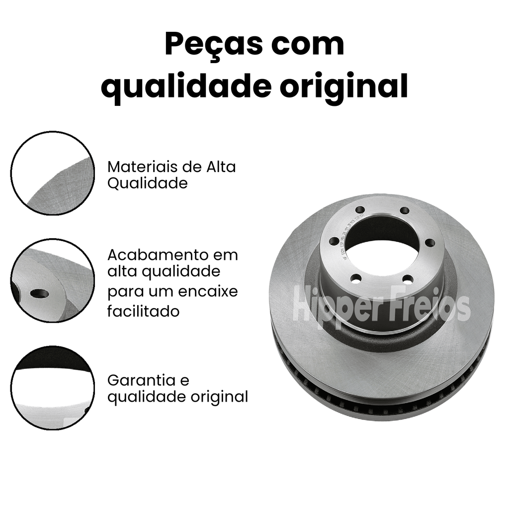 Disco Freio Diant Ventilado Toyota Hilux SW4 1992 a 2024 - Imagem 3