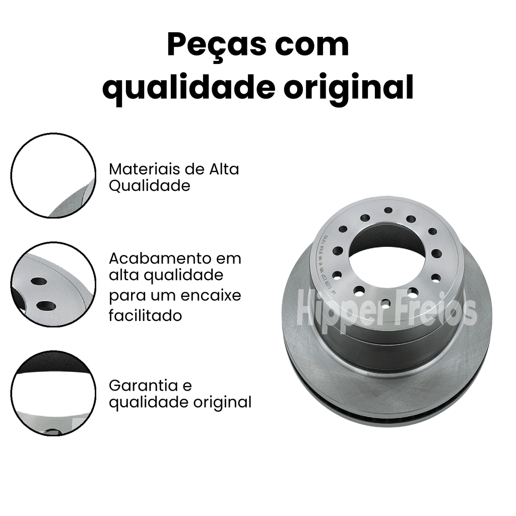 Disco Freio Tras Ventilado Toyota Hilux SW4 2.4 2.7 2.8 3.0 - Imagem 3