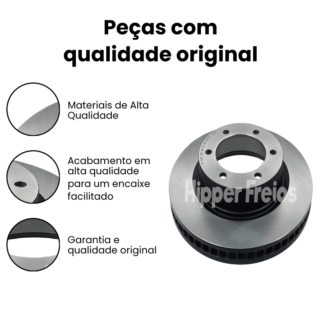 Disco Freio Diant Ventilado Toyota Hilux 1992 a 2024 2.4 2.7 - Imagem 3