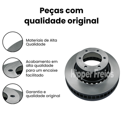 Disco Freio Diant. Ventilado Toyota Hilux 1992-2024 2.4 2.5 - Imagem 3