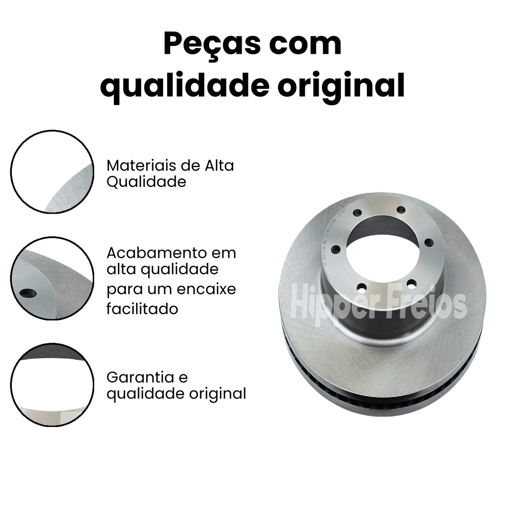 Disco Freio Dianteiro Ventilado Toyota Hilux - Imagem 3