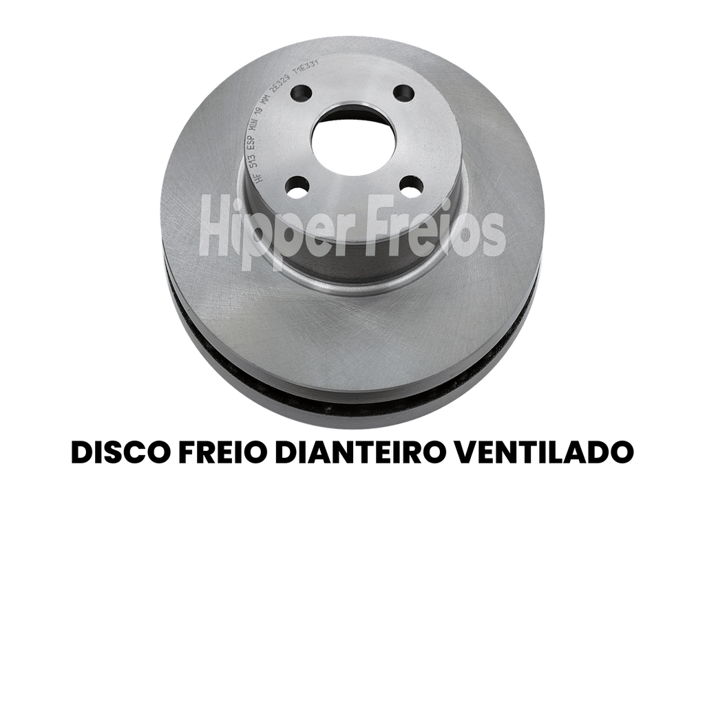 Par Disco Freio Diant Ventilado Toyota Etios 1.3 1.5 16V Flex 20 - Imagem 2