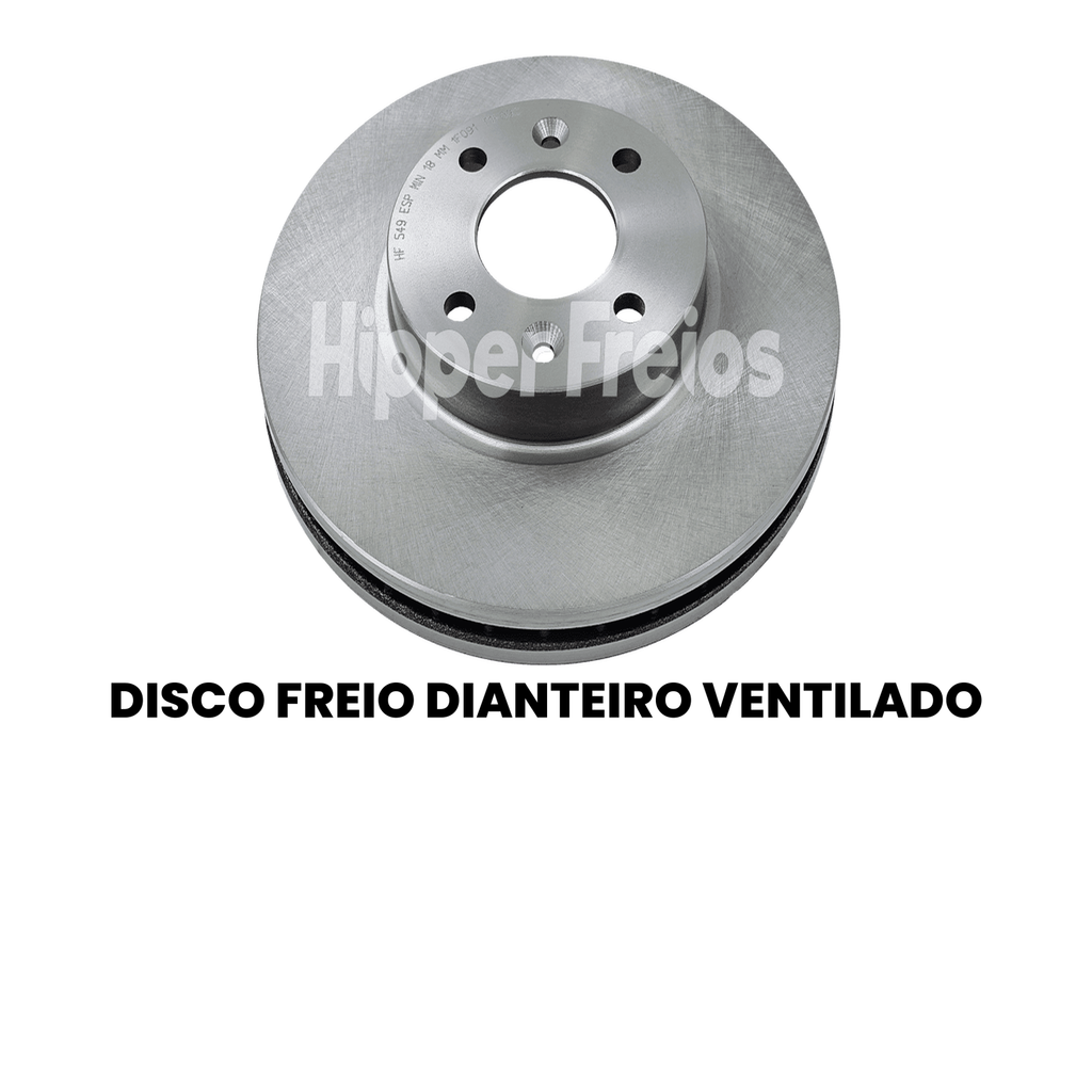 Par Disco Freio Diant Ventilado Renault Clio Kangoo Logan Sander - Imagem 2