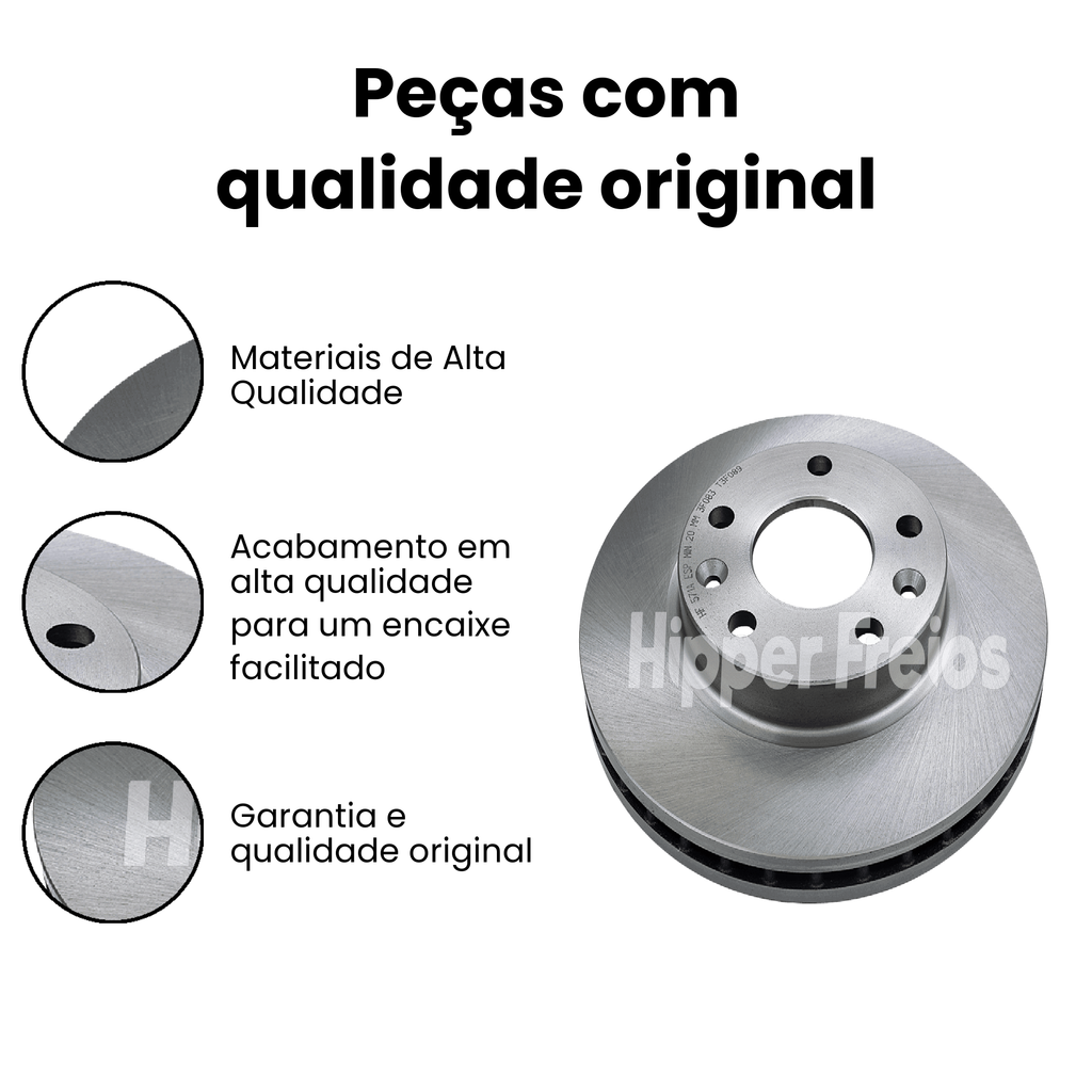 Par Disco Freio Diant Ventilado Renault Captur Duster 2012 a 202 - Imagem 3