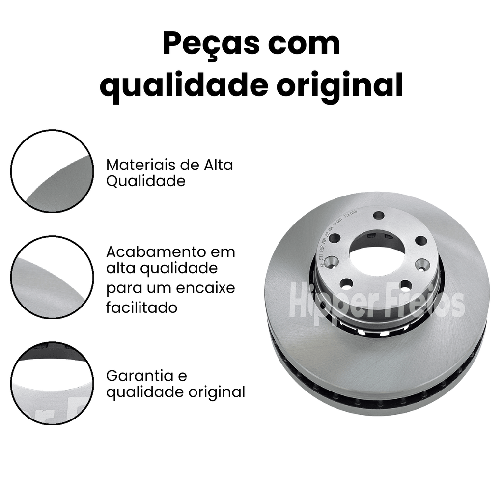 Par Disco Freio Diant Ventilado Renault Captur Duster 1.3 1.6 2. - Imagem 3