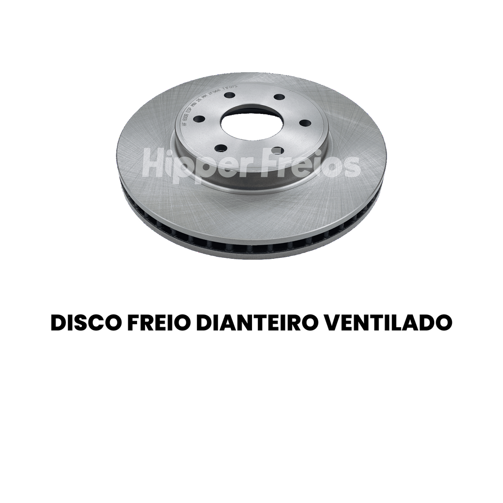 Par Disco Freio Diant Ventilado Nissan Frontier 2.3 2.5 2.8 Bi-T - Imagem 2