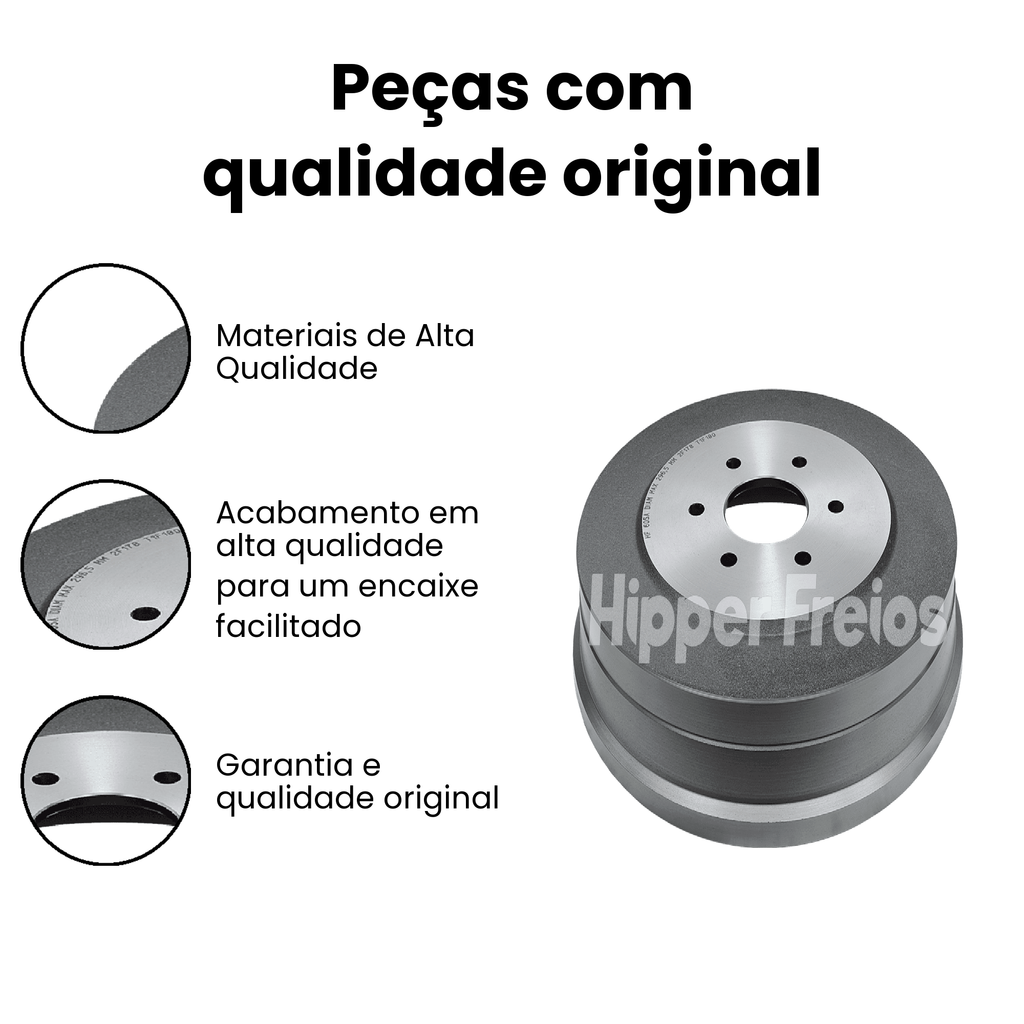 Tambor Freio Tras Original HPF Nissan Frontier 1998-2024 - Imagem 3