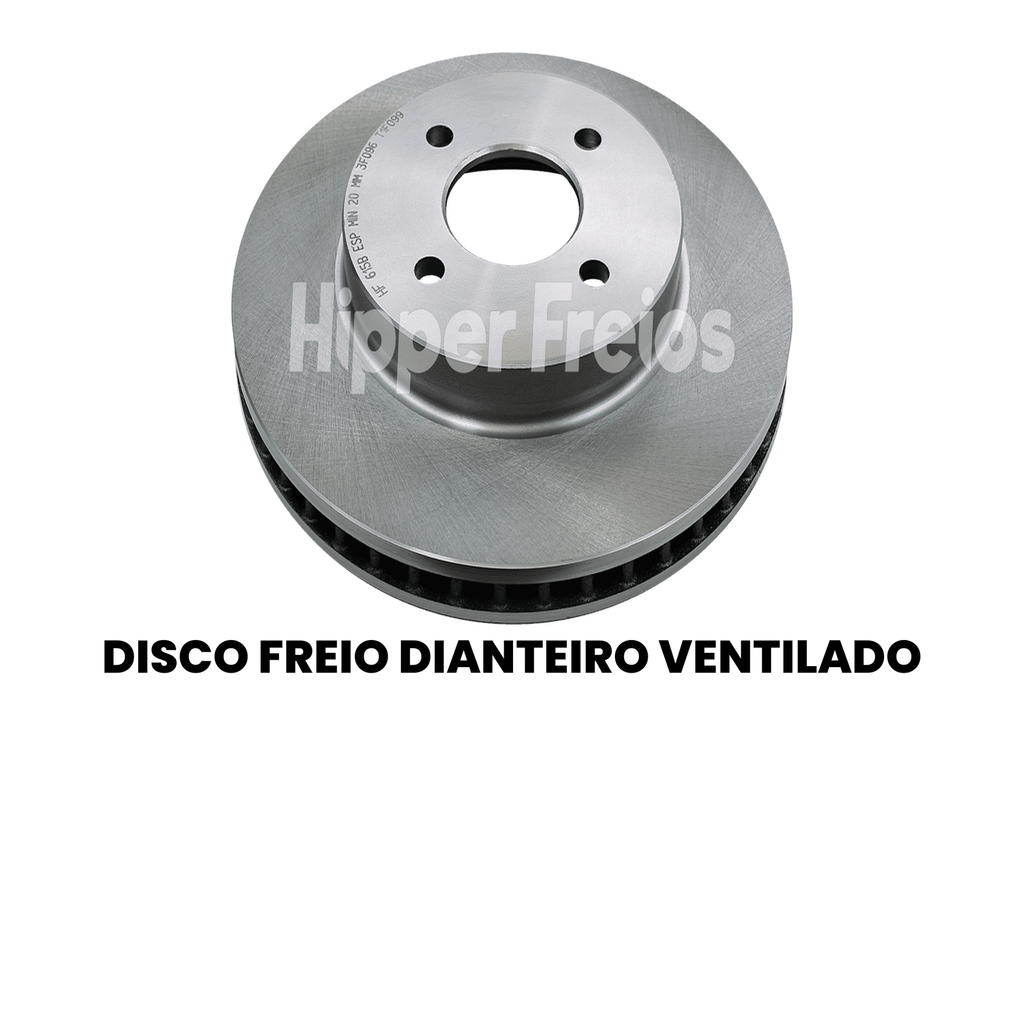 Par Disco Freio Diant Ventilado Nissan Versa 1.0 12V 2016 2017 2 - Imagem 2