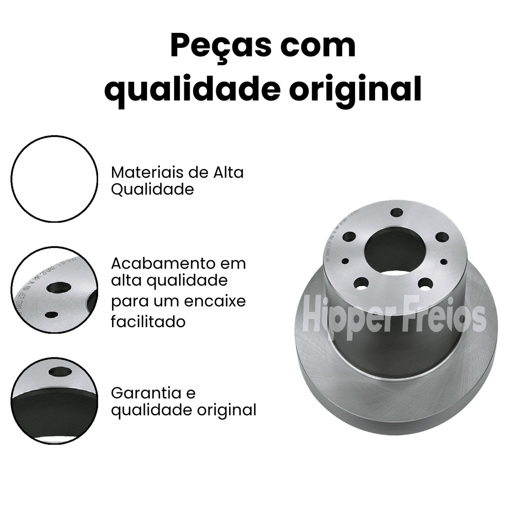 Disco Freio Tras Sólido Fiat Ducato 2.2 2.3 2.8 Diesel 1997 - Imagem 3