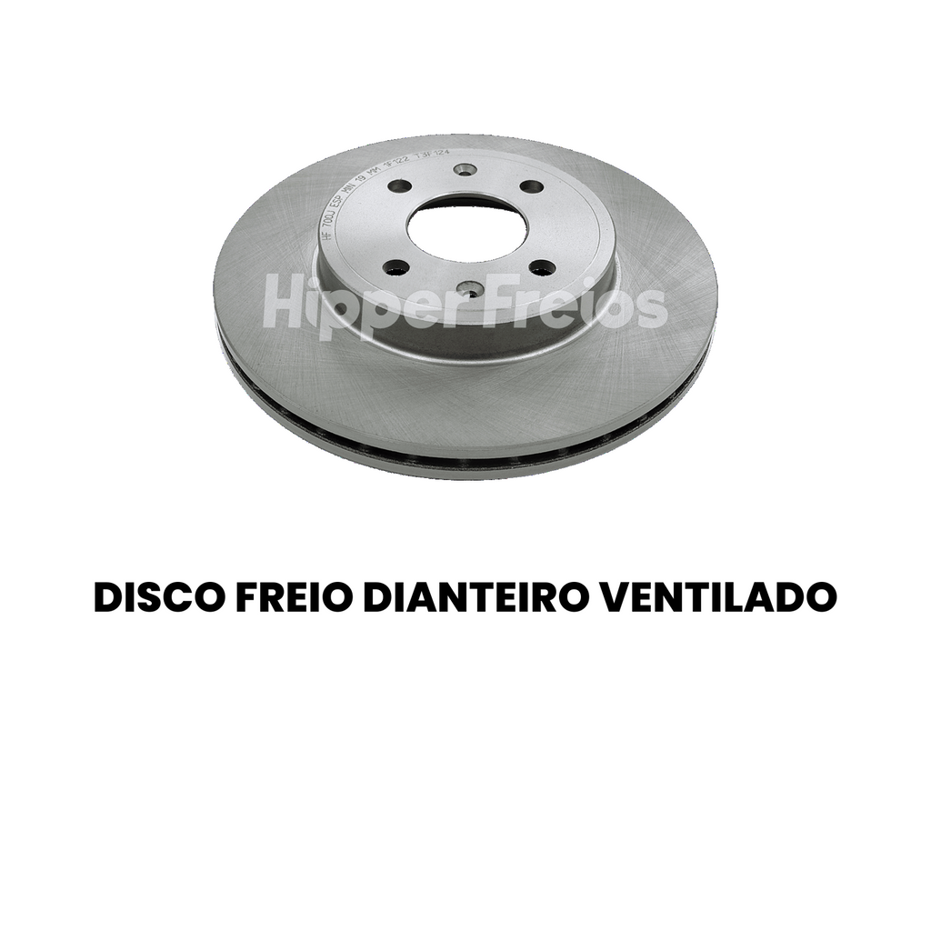 Par Disco Freio Diant Ventilado Honda City Fit 2004-2024 1.4 1.5 - Imagem 2