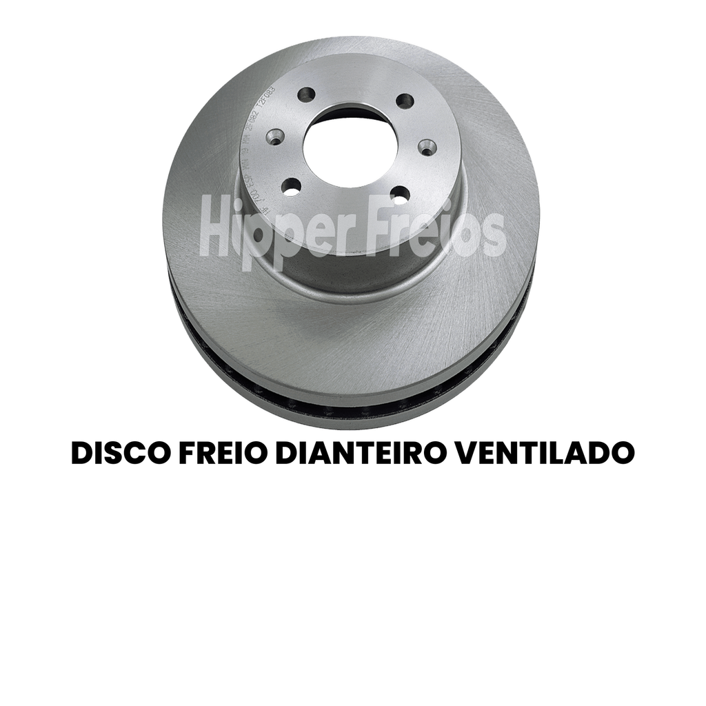 Par Disco Freio Diant Ventilado Honda City Civic 2011 a 2024 - Imagem 2