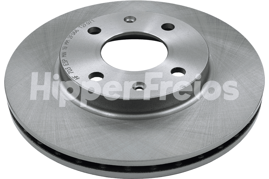 Par Disco Freio Diant Ventilado Honda Fit 1.4 1.5 Flex 2004-2021 - Imagem 1