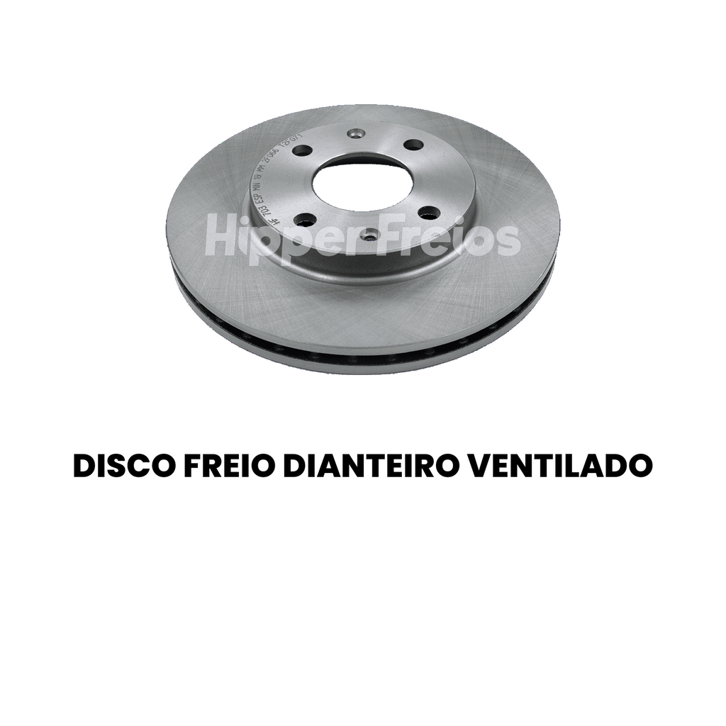 Par Disco Freio Diant Ventilado Honda Fit 1.4 1.5 Flex 2004-2021 - Imagem 2