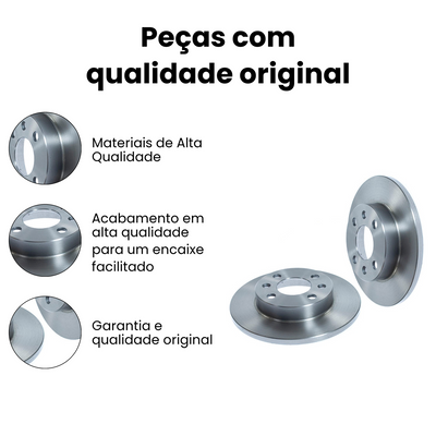 Par Disco Freio Diant Sólido Renault Clio 1995-2016 Megane 1996- - Imagem 3