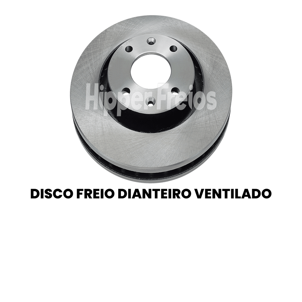 Par Disco Freio Diant Ventilado Peugeot 206 207 208 307 308 2008 - Imagem 2