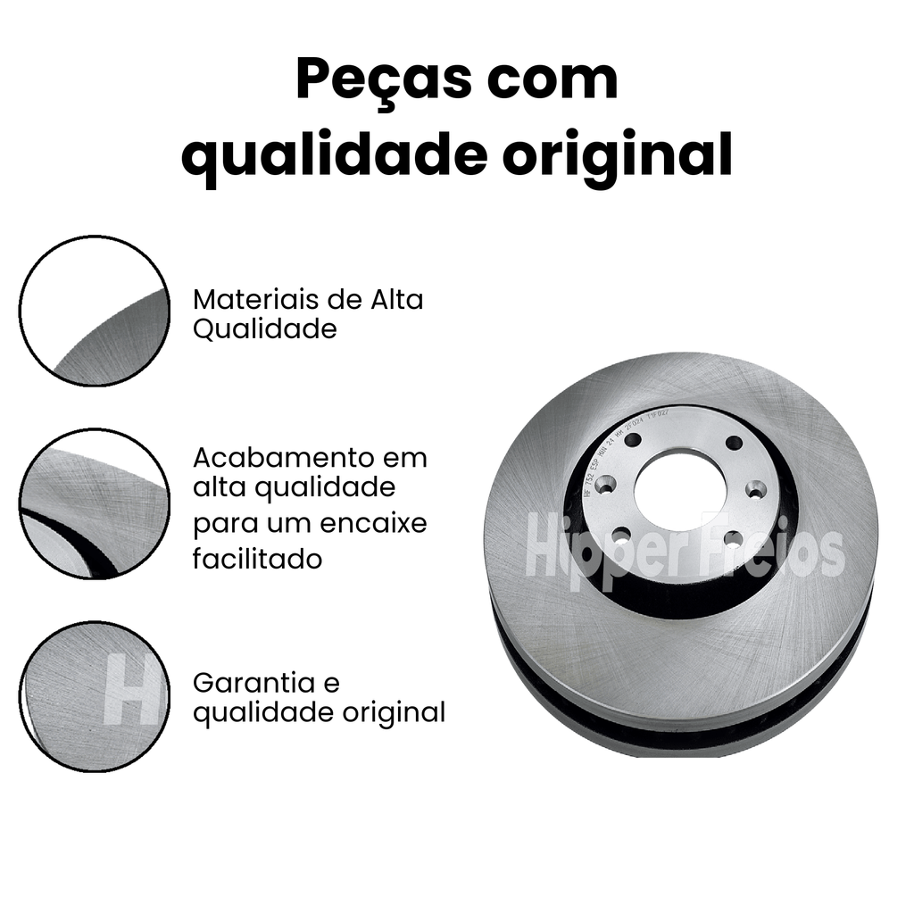 Par Disco Freio Diant. Ventilado Peugeot 3008 308 408 1.6 Turbo - Imagem 3