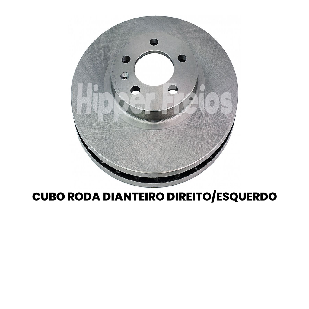 Par Disco Freio Diant Ventilado Volkswagen CrossFox SpaceFox Fox - Imagem 2