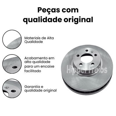 Par Disco Freio Diant Ventilado VW Nivus Polo T-Cross Virtus 1.0 - Imagem 3