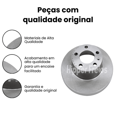 Par Disco Freio Tras Sólido Audi A1 A3 A4 A5 A6 A7 A8 Q3 Q5 Q7 T - Imagem 3
