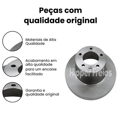 Par Disco Freio Tras Sólido Renault Master 2.5 dCi 2004 a 2013 - Imagem 3
