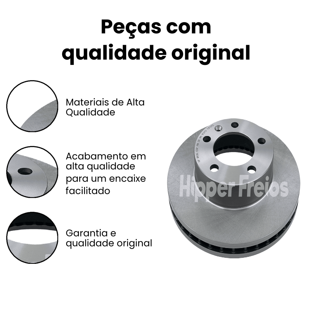 Par Disco Freio Diant Ventilado Renault Master 2.3 dCi 2014 a 20 - Imagem 3