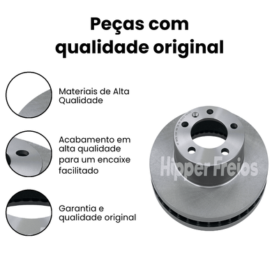 Par Disco Freio Diant Ventilado Renault Master 2.3 dCi 2014 a 20 - Imagem 3