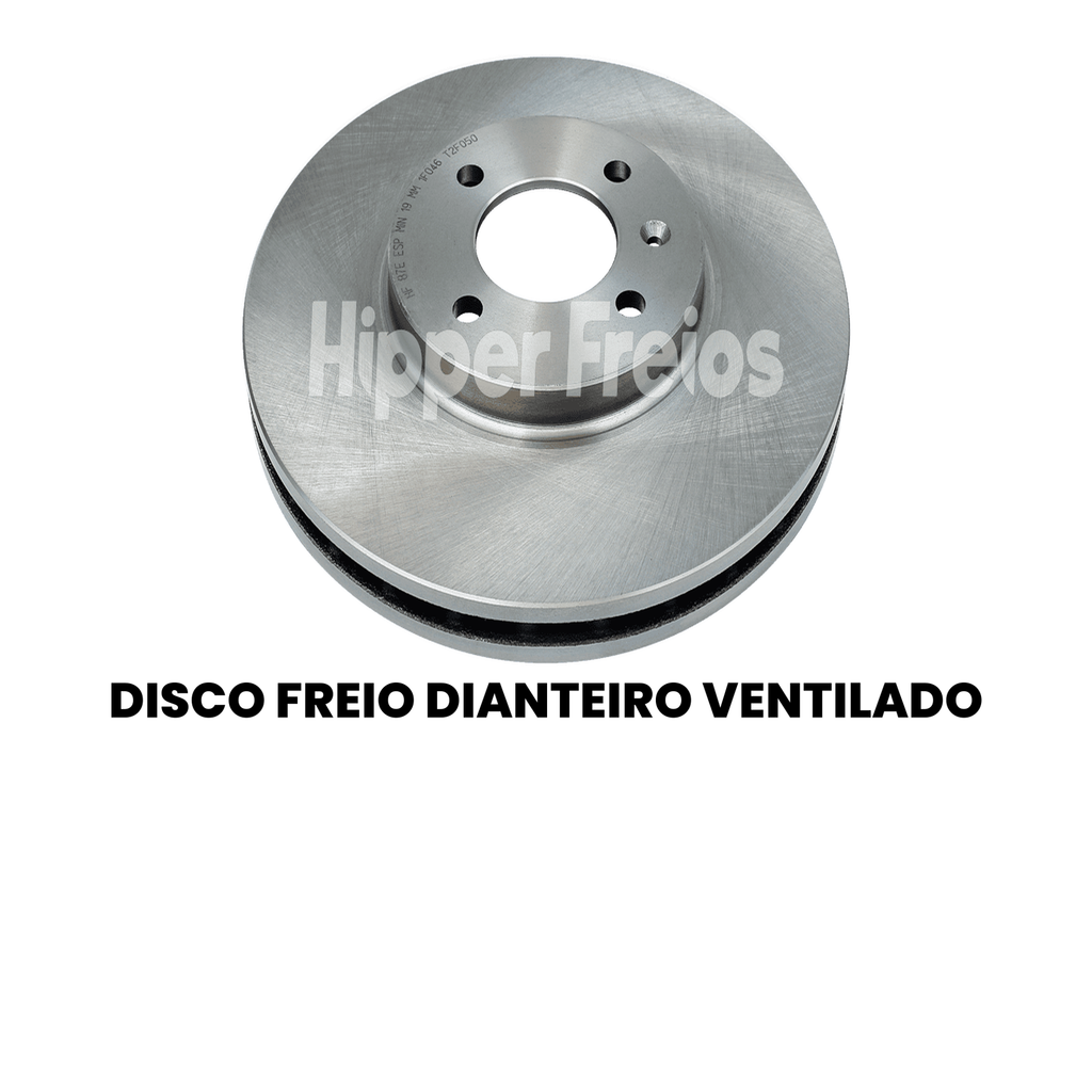 Par Disco Freio Diant Ventilado Volkswagen Voyage 1.0 1.6 2009-2 - Imagem 2