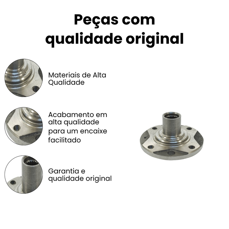 Cubo de Roda Diant Dir Esq Chevrolet Celta 2001-2015 - Imagem 3