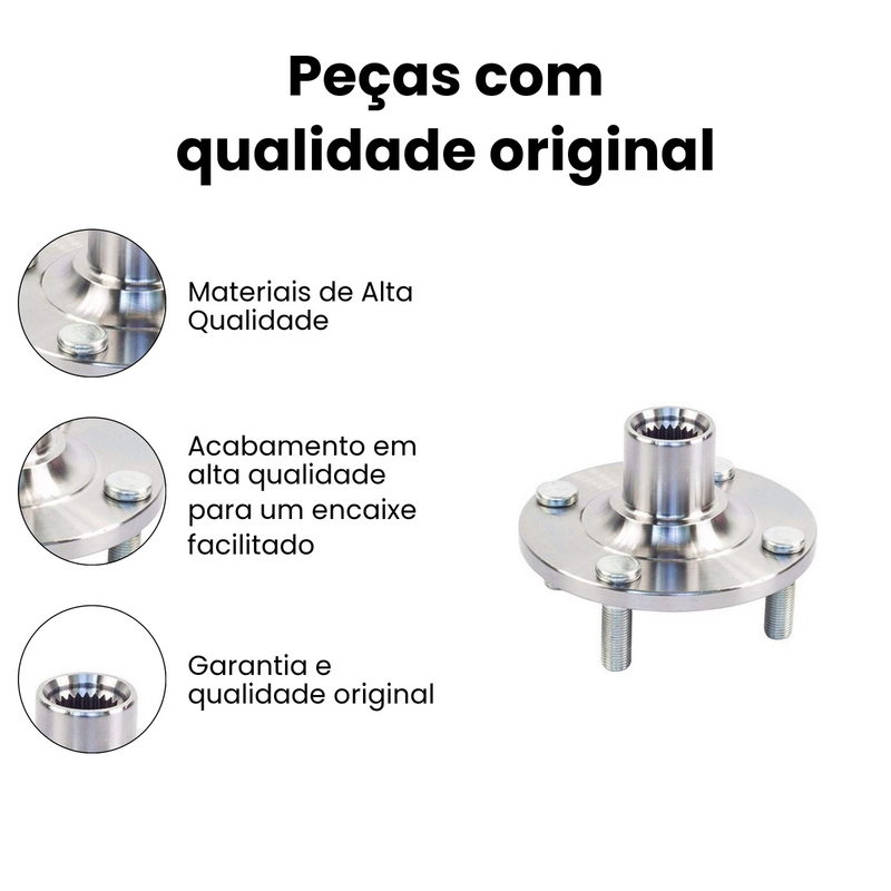 Cubo de Roda Diant Nissan Kicks 2016 2017 2018 2019 2020 202 - Imagem 3
