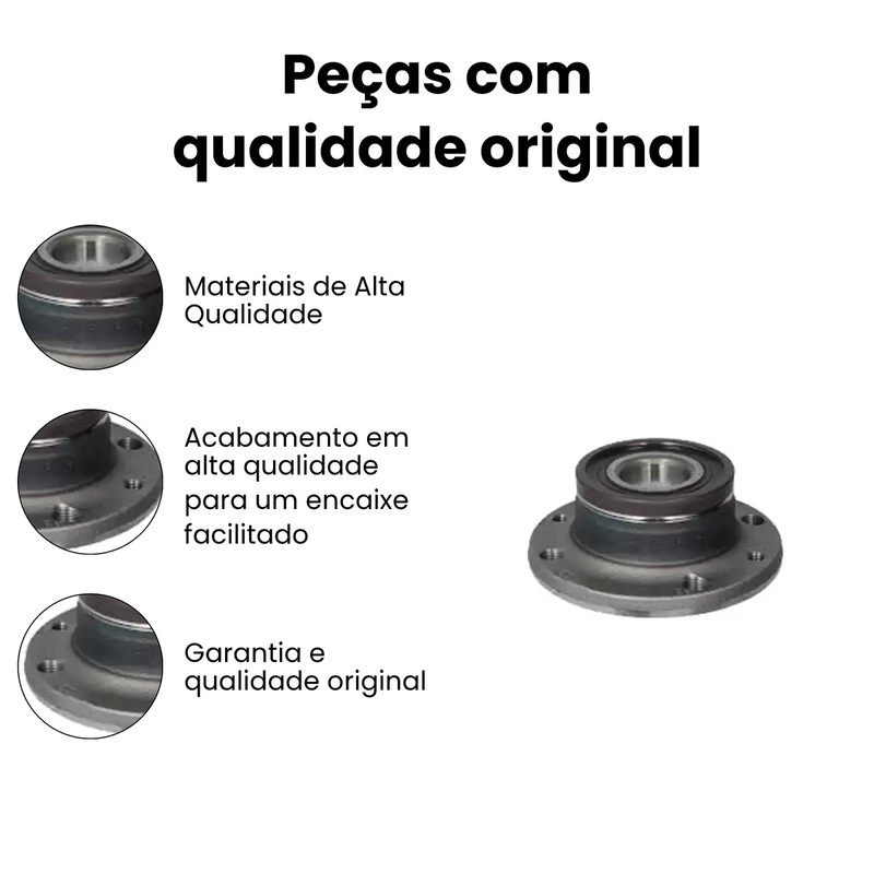 Cubo Roda Tras Dir Esq Fiat 500 96-20 Argo 99-03 Brava Bravo - Imagem 3