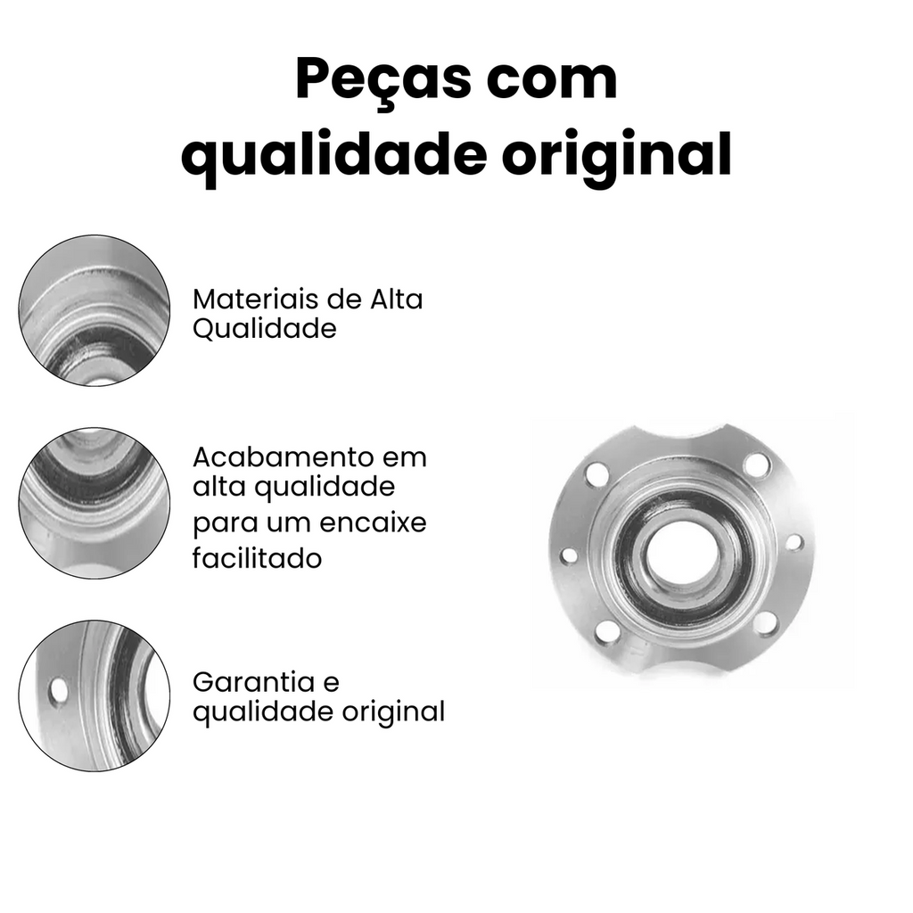 Cubo de Roda Traseiro Dir Esq Elba 85-96 Fiorino 80-23 Strad - Imagem 3