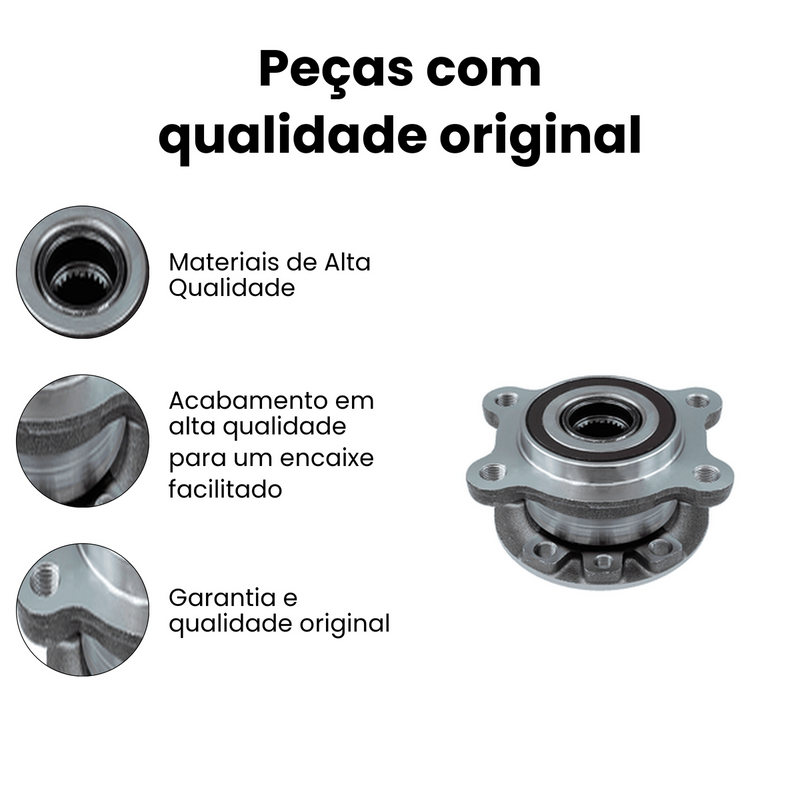 Cubo de Roda Tras Dir Esq Hipper Freios Fiat Toro 2016-2023 - Imagem 3