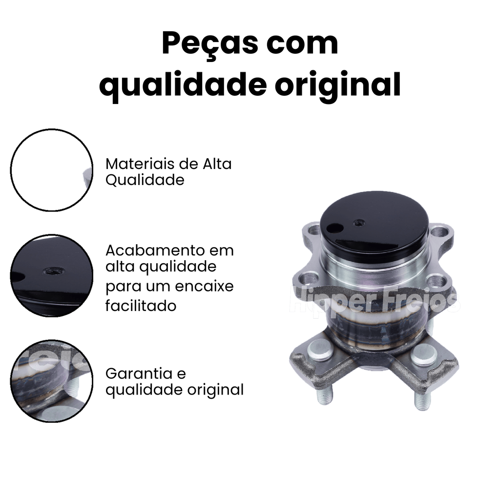 Cubo Roda Tras Dir Esq Honda City 2010-2024 Fit 2004-2021 - Imagem 3