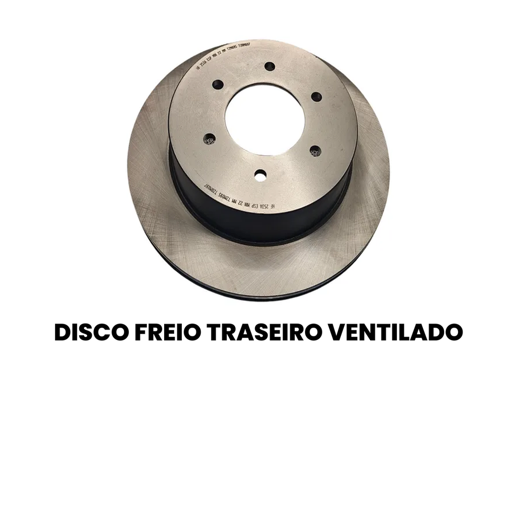 Disco de Freio Traseiro Ventilado Ranger - Hipper Freios - Imagem 2