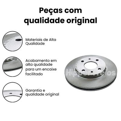 Disco de Freio Dianteiro Ventilado - Uno Uno - Imagem 3