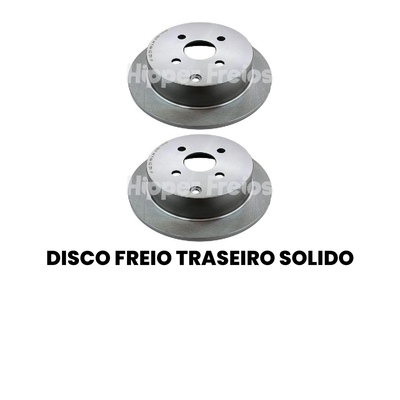 Disco de Freio Traseiro Sólido Corolla - HF 502 - Imagem 2