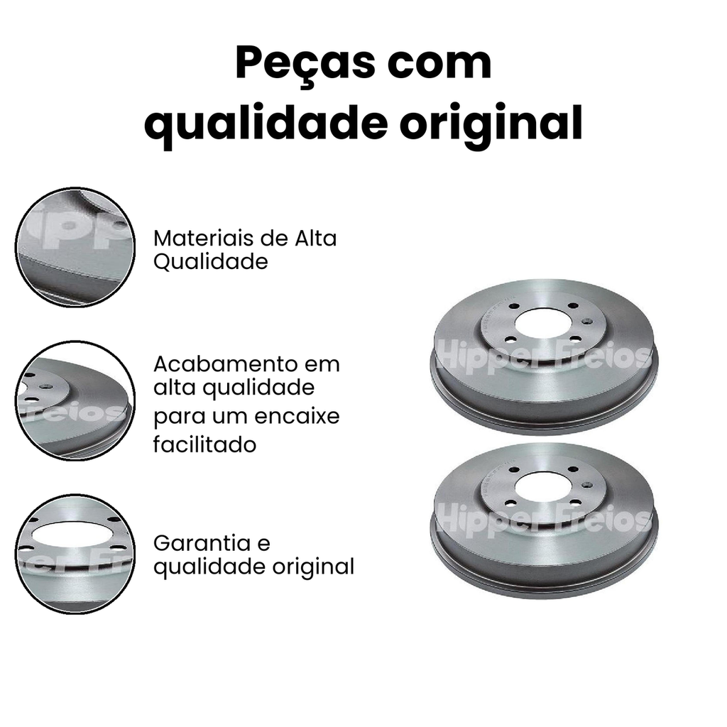 Tambor de Freio Traseiro Saveiro - Hipper Freios - Imagem 3