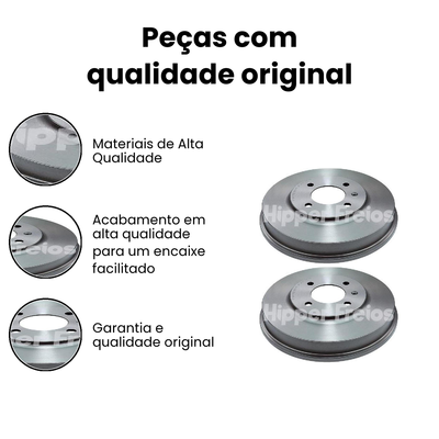 Tambor de Freio Traseiro Saveiro - Hipper Freios - Imagem 3
