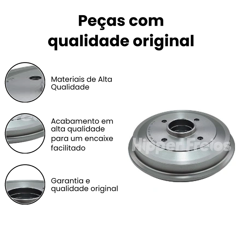 Tambor de Freio Traseiro C3 C3 - Imagem 3