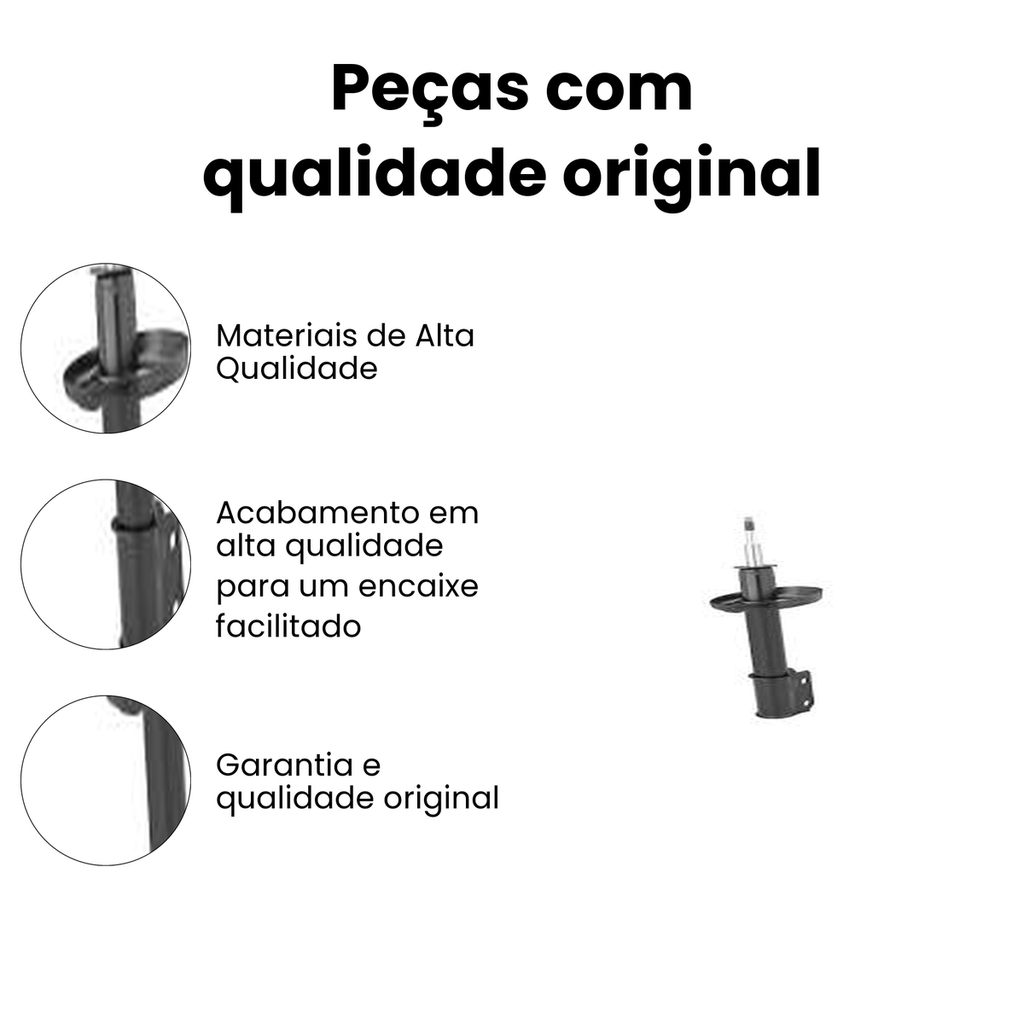 AMORTECEDOR DE SUSPENSÃO DIANTEIRO DIREITO / ESQUERDO CHEVROLET HG-30970 - Imagem 3