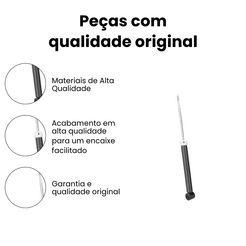AMORTECEDOR DE SUSPENSÃO TRASEIRO DIREITO E ESQUERDO AUDI | VOLKSWAGEN HG-31040 - Imagem 3