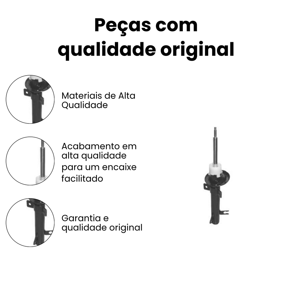 AMORTECEDOR DE SUSPENSÃO DIANTEIRO DIREITO/ESQUERDO FORD HG-31100 - Imagem 3