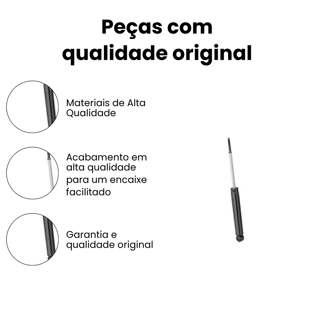 AMORTECEDOR DE SUSPENSÃO TRASEIRO DIREITO E ESQUERDO HONDA HG-31119 - Imagem 3