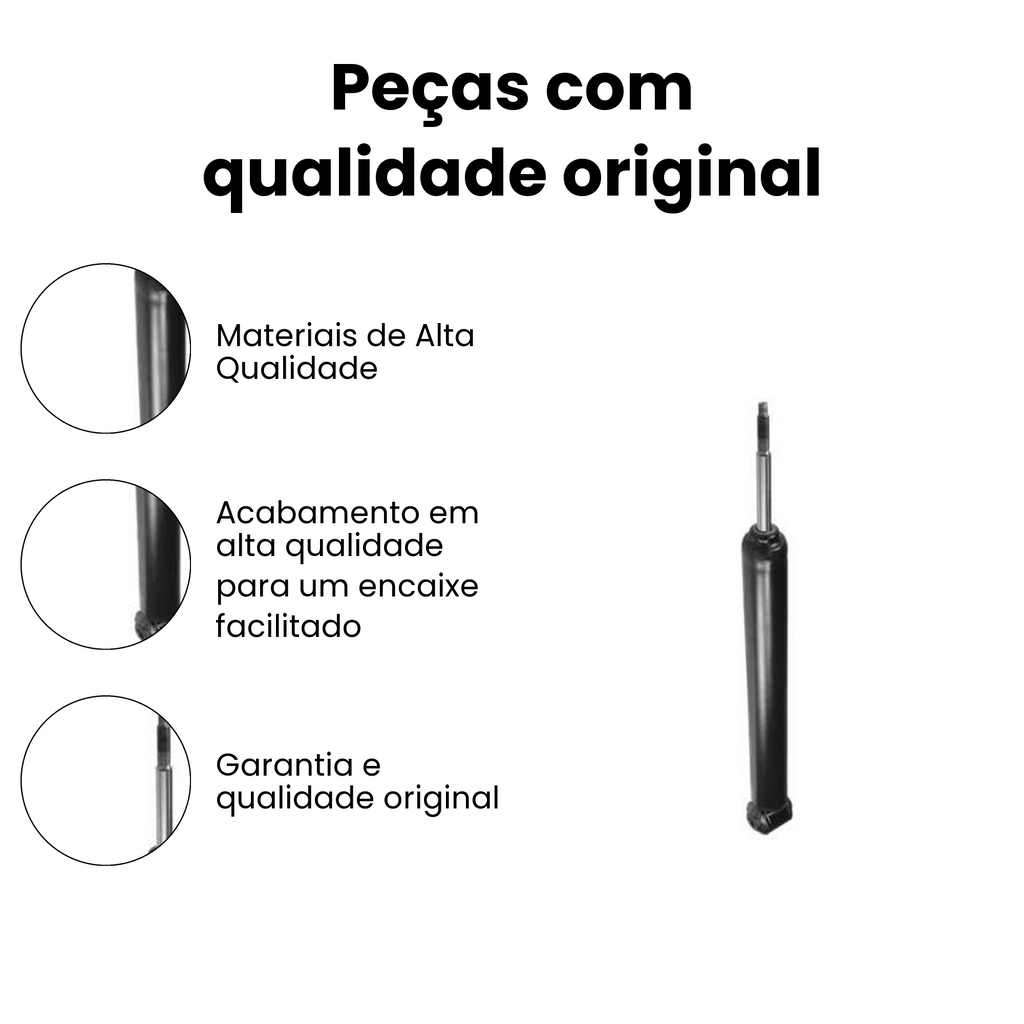 AMORTECEDOR DE SUSPENSÃO TRASEIRO DIREITO / ESQUERDO FIAT HG-31133 - Imagem 3