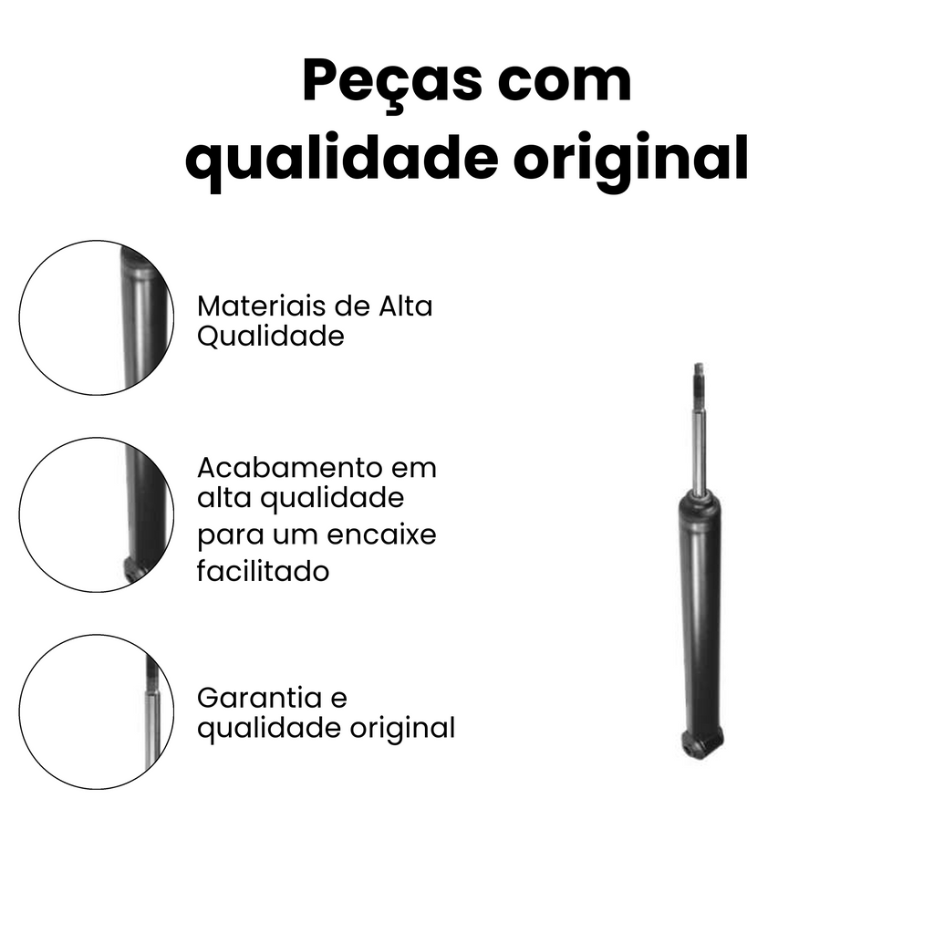 AMORTECEDOR DE SUSPENSÃO TRASEIRO DIREITO / ESQUERDO FIAT HG-31136 - Imagem 3