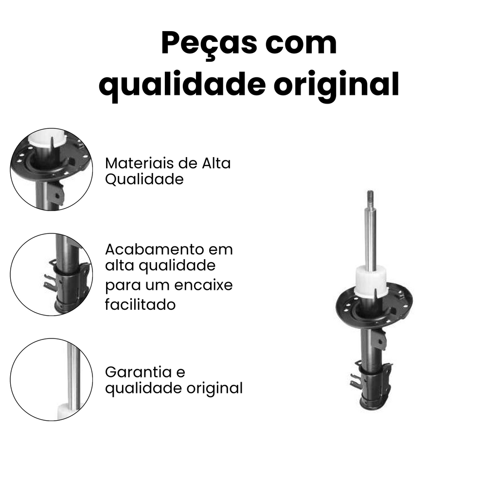 AMORTECEDOR DIANTEIRO DIREITO E ESQUERDO FIAT HG-31186 - Imagem 3